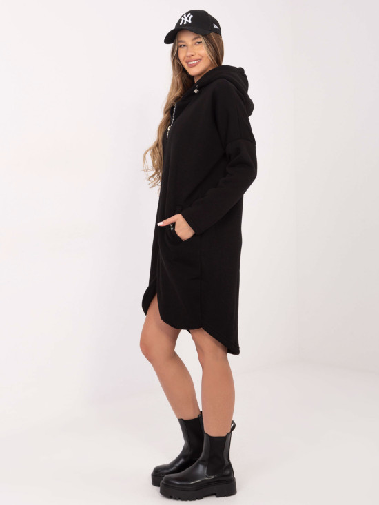 Schwarze lange Kapuzenpullover von RUE PARIS