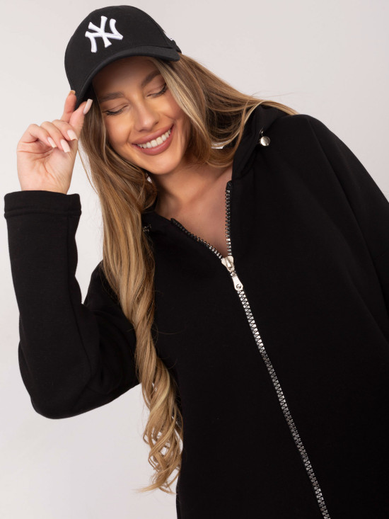 Schwarze lange Kapuzenpullover von RUE PARIS