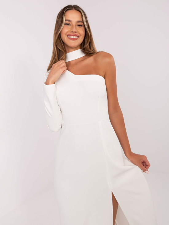 Ecru Maxi Abendkleid mit einem Träger