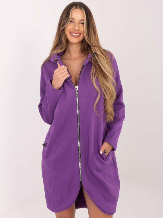 Lila Kapuzenpullover