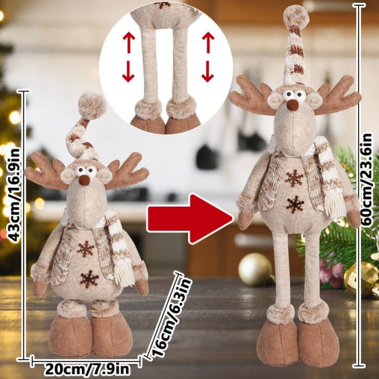 Weihnachtsplüschfigur RENTIER 60 cm