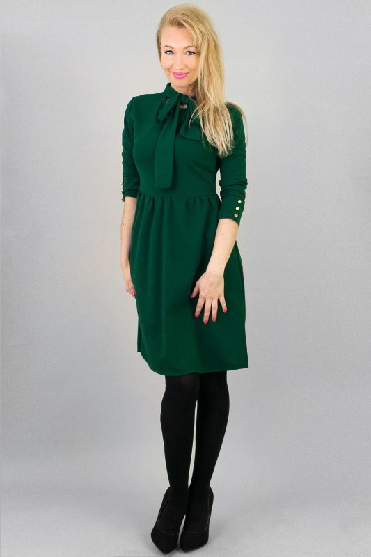 Kleid mit Schleife grün