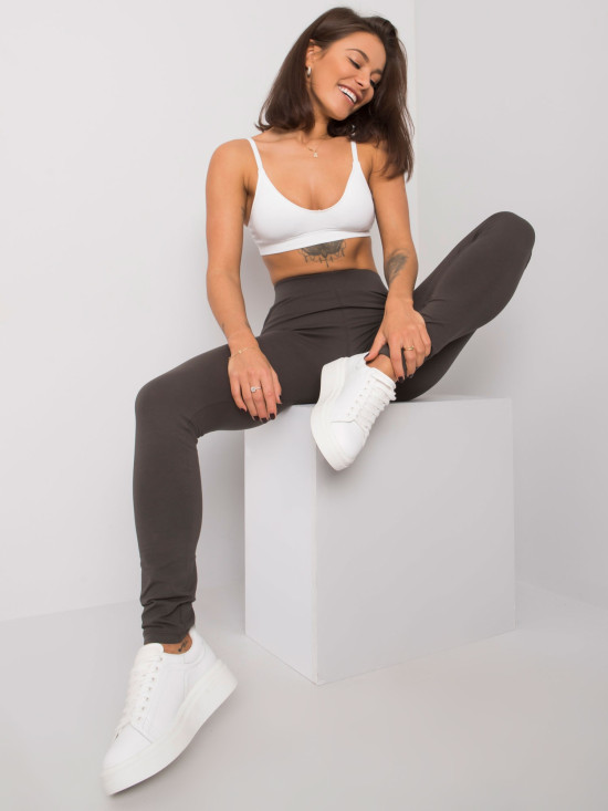 Glattes Damenleggings khaki