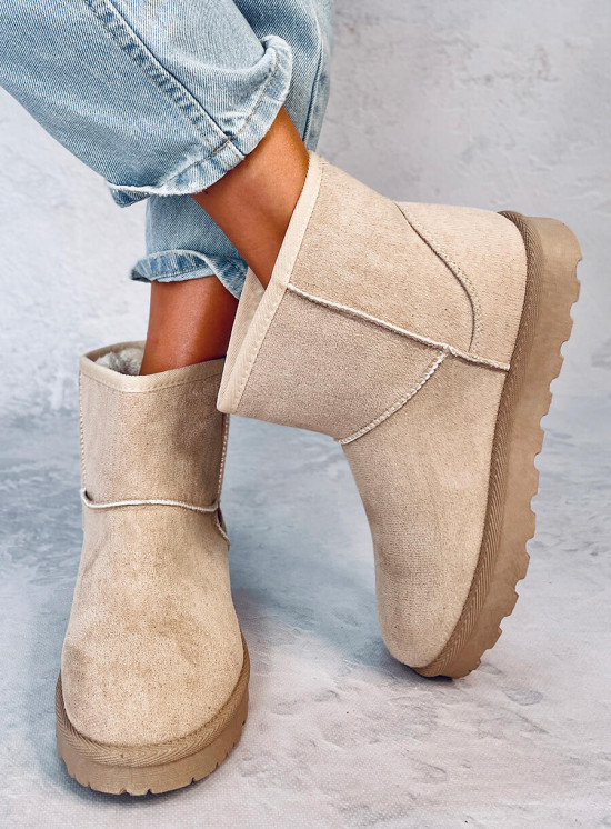 Winter gefütterte Schneestiefel Beige