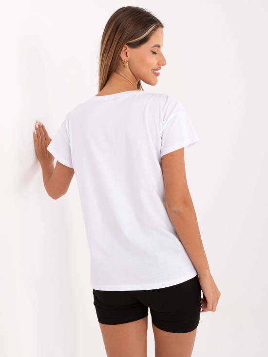 Weißes T-Shirt mit Aufdruck