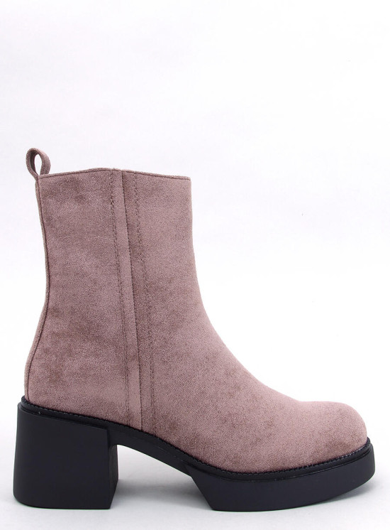 Stiefeletten mit stabilem Absatz Braun