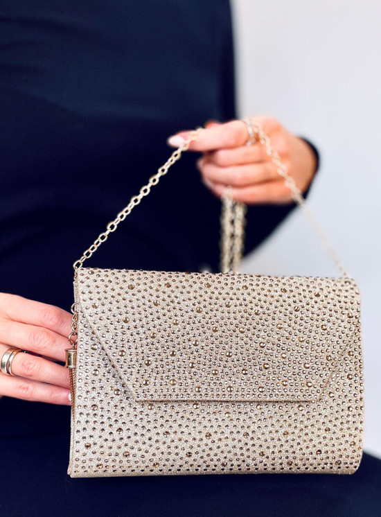 Glänzende Handtasche Gold