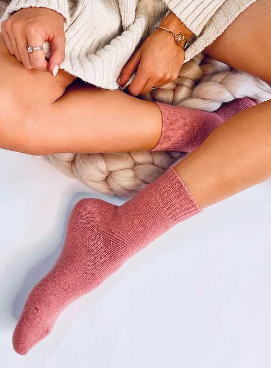 Winterwollsocken Rosa