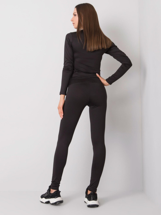 Schwarzes Damen Sportset