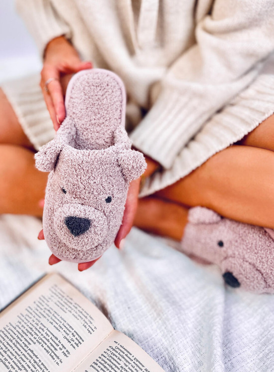 Damenhausschuhe TEDDY BEAR Rosa