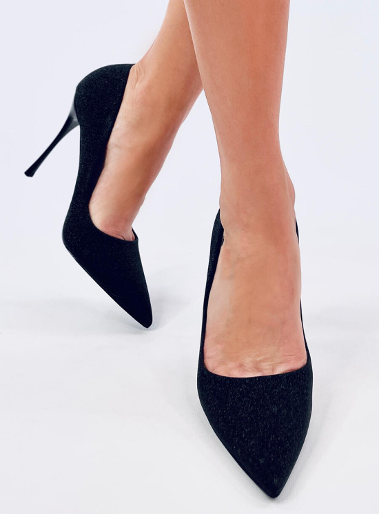 Funkelnde Pumps Schwarz