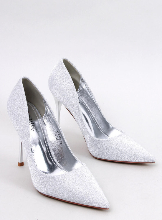 Funkelnde Pumps Silver