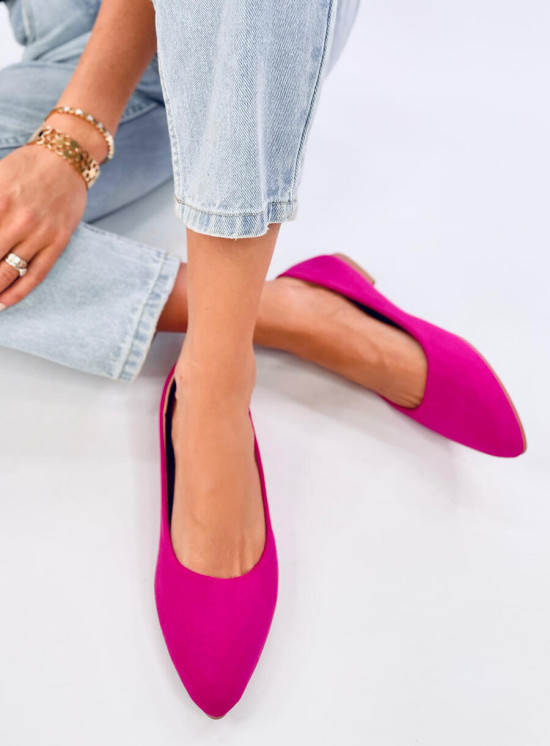 Wildleder-Ballerinas Pink