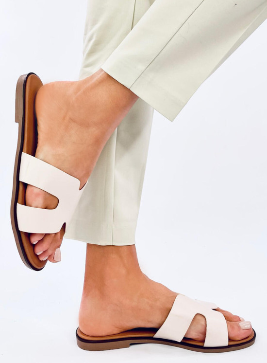 Damen Pantoletten Beige