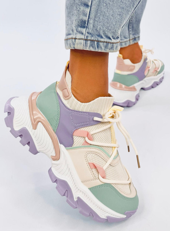 Damen-Sneaker Lila/Grün
