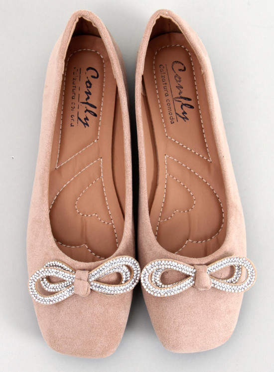 Ballerinas mit Schleife Beige