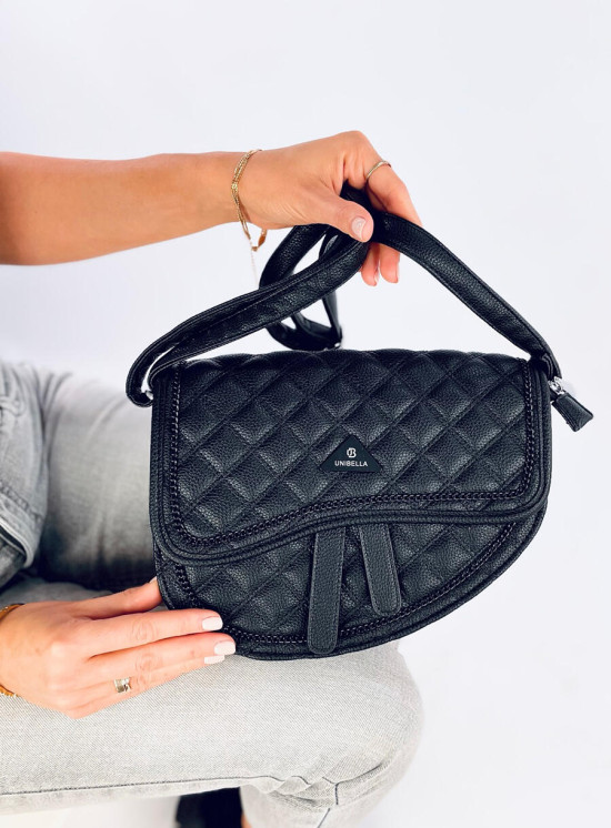 Handtasche im Steppdesign Schwarz