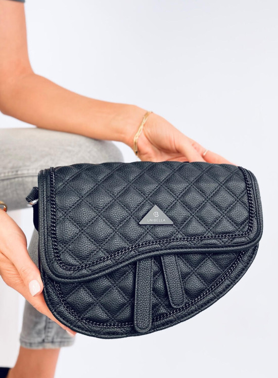 Handtasche im Steppdesign Schwarz