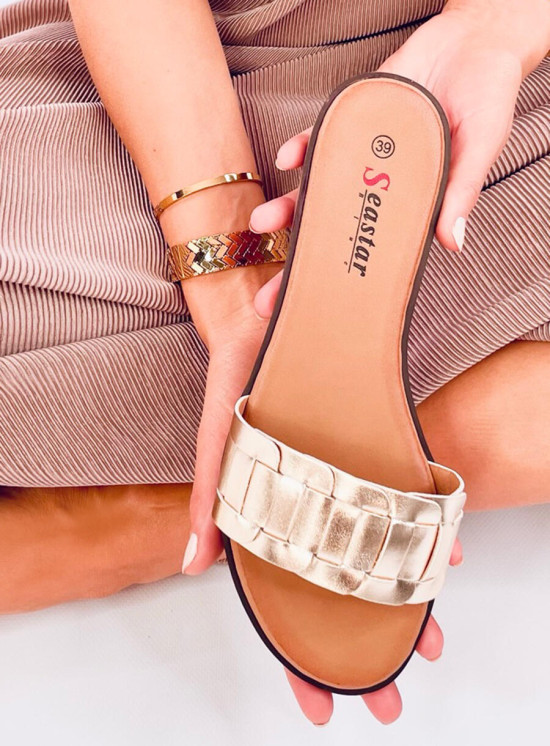Damen  Pantoletten SOMMER Gold