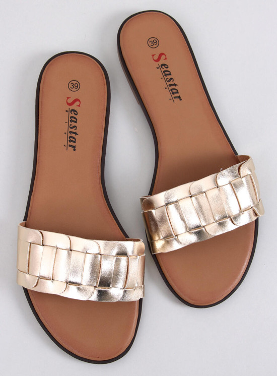 Damen  Pantoletten SOMMER Gold