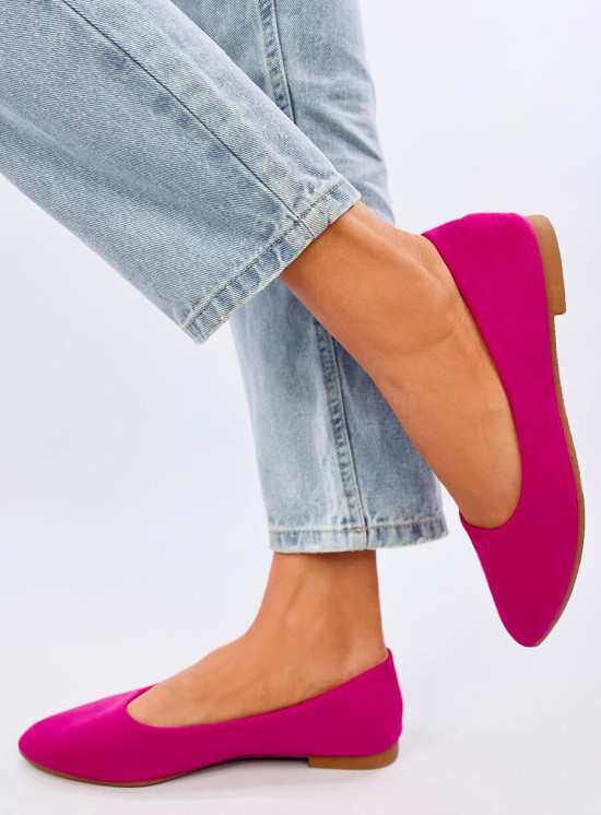 Wildleder-Ballerinas Pink