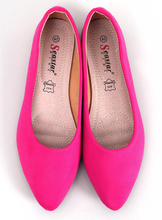 Wildleder-Ballerinas Pink