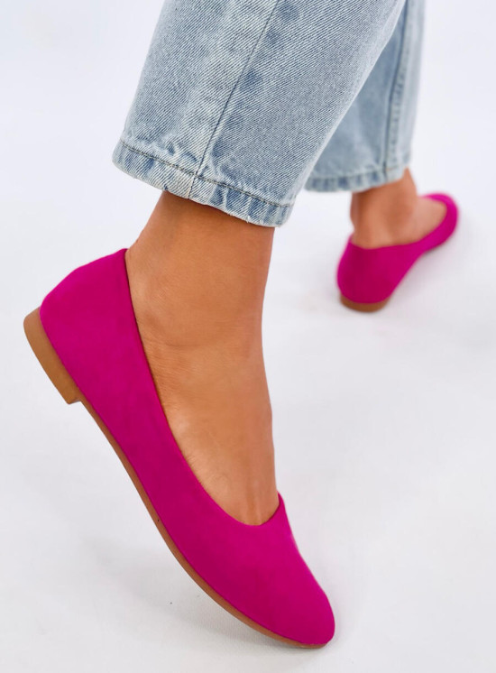 Wildleder-Ballerinas Pink