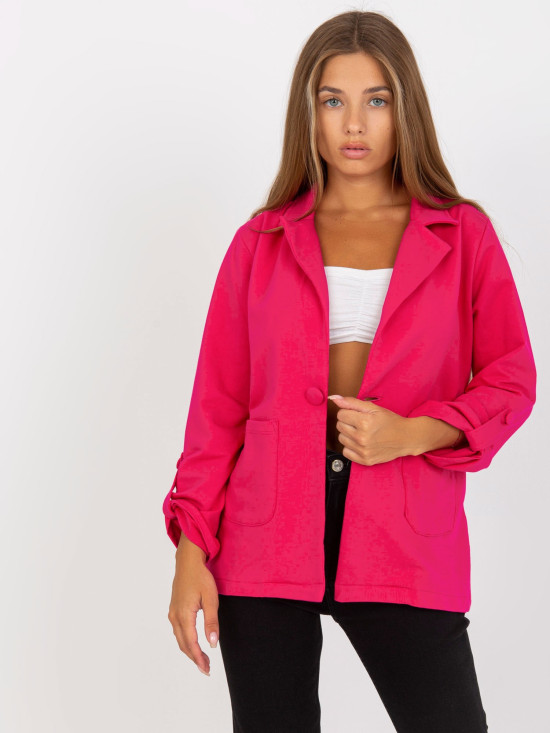Fuchsia Sweatjacke mit Taschen RUE PARIS