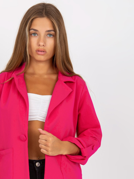 Fuchsia Sweatjacke mit Taschen RUE PARIS