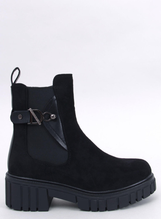 Stiefeletten mit Plateausohle Schwarz