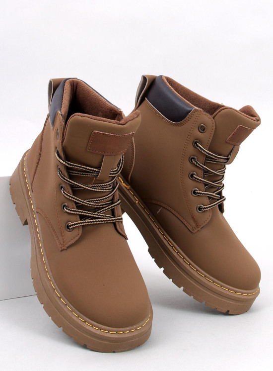 Schnürstiefelette für den Winter Braun