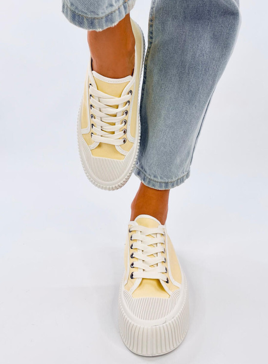 Plateau-Canvas-Sneaker Gelb