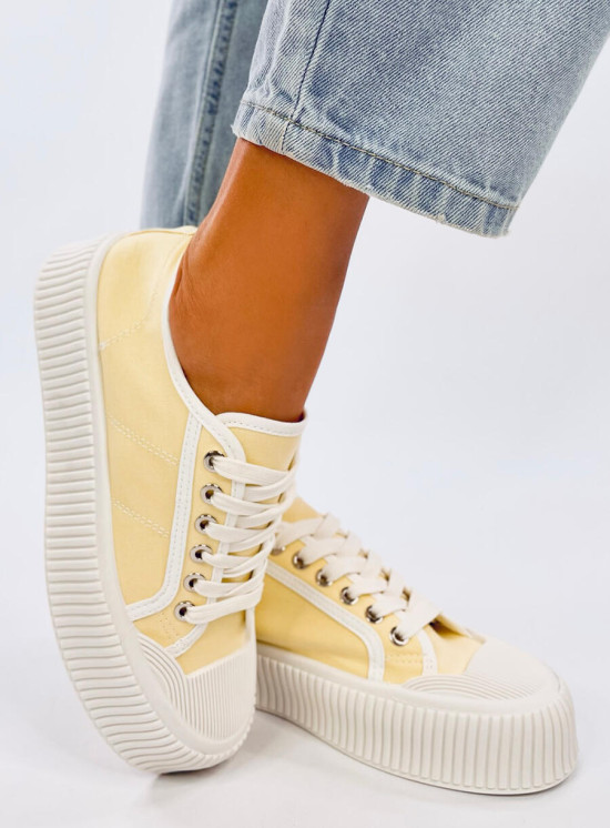Plateau-Canvas-Sneaker Gelb