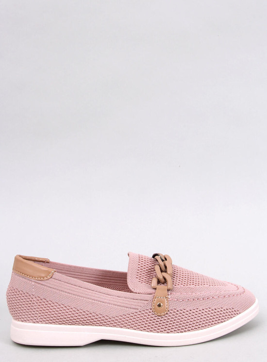 Mokassins aus perforiertem Material Rosa