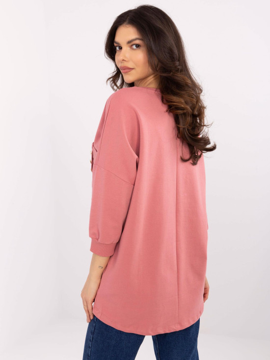 Stylische Bluse in Dunkelrosa