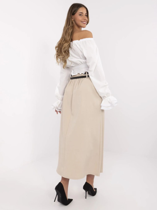 Eleganter Maxi-Rock in Beige