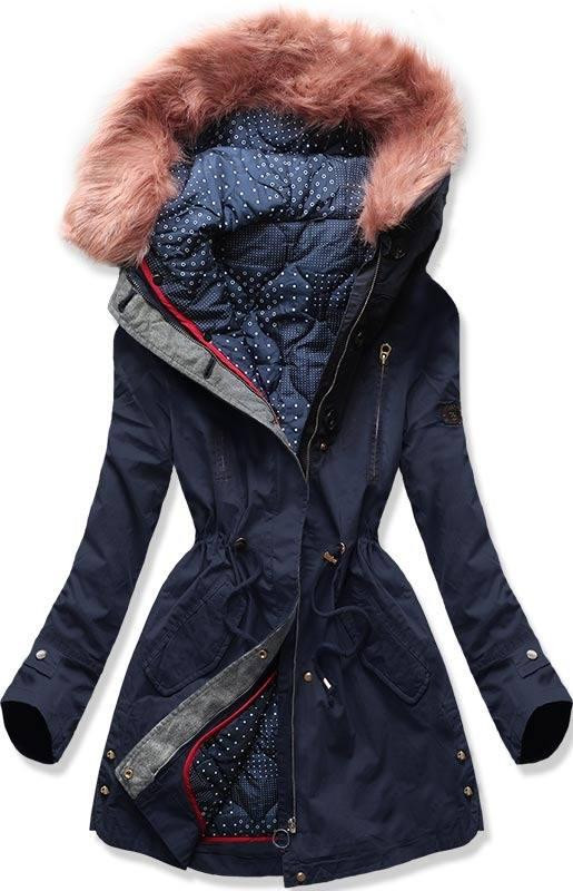 Parkajacke für Herbst/Winter blau