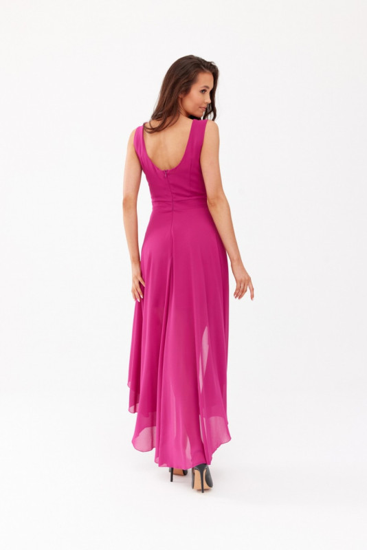 Asymmetrisches Kleid mit Wickelausschnitt in Bischofslila