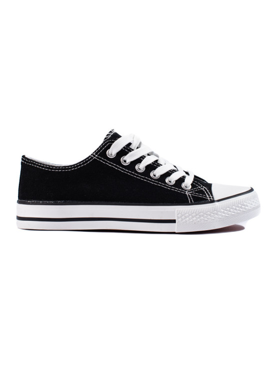 Klassische schwarze Damensneaker Shelovet