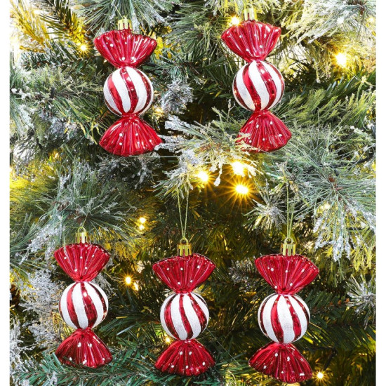 Weihnachtsdekorationen - Bonbons 6 Stk