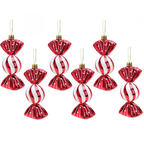Weihnachtsdekorationen - Bonbons 6 Stk