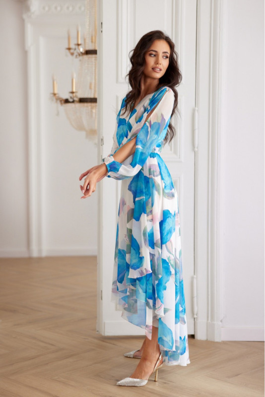 Fiorella – Wickel-Midikleid aus Chiffon
