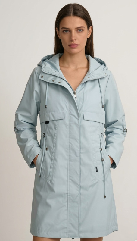 Hellblauer Parka für Frühling/Herbst