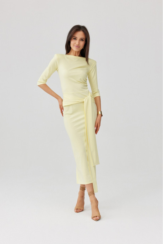 Gelbes Midi-Kleid Lidiana