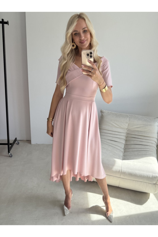 Rosa Midi-Kleid