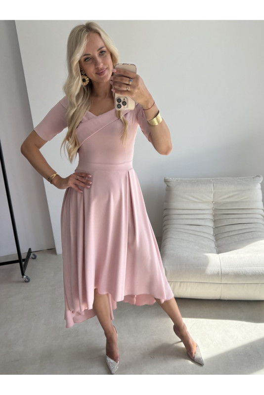 Rosa Midi-Kleid
