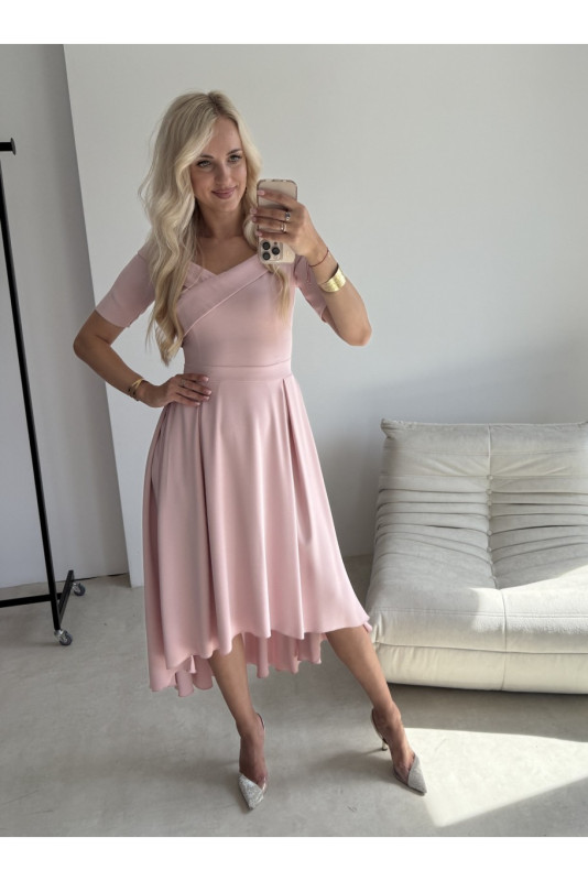 Rosa Midi-Kleid