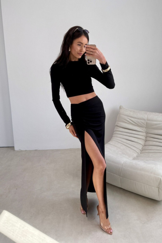 Schwarze Bluse Linnea