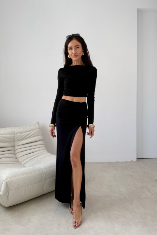Schwarze Bluse Linnea