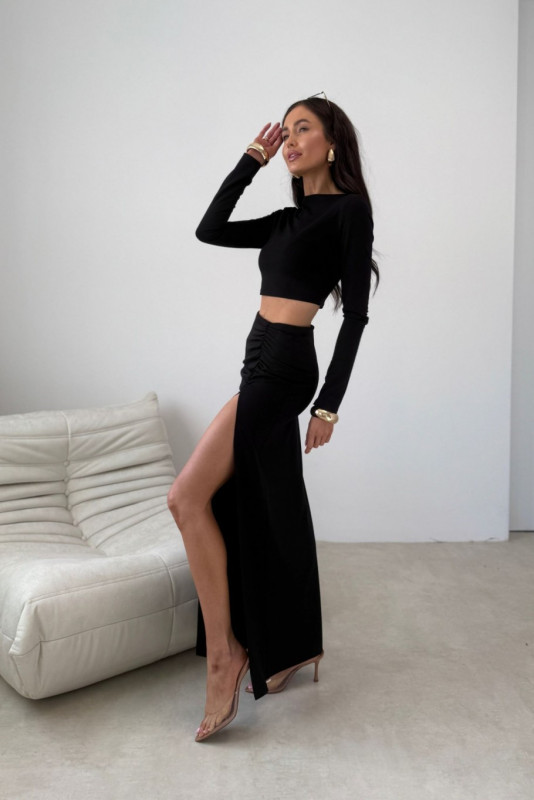 Schwarze Bluse Linnea